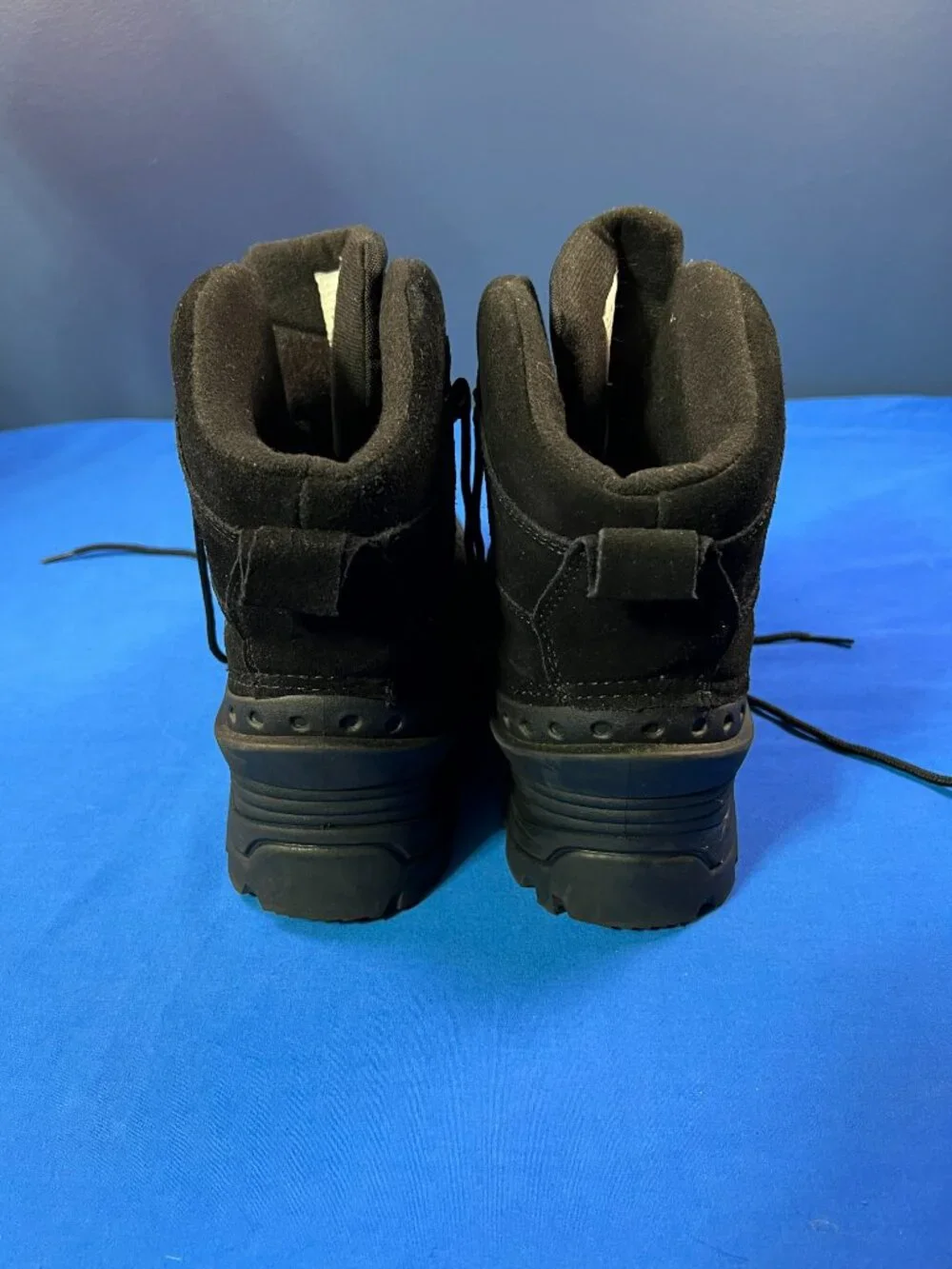 Falls Creek Blizzard Black Suede Thinsulate LaceUp Snow Winter Boots mens Sz 10
